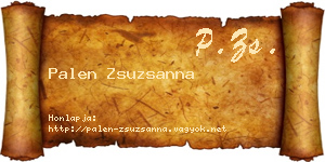 Palen Zsuzsanna névjegykártya